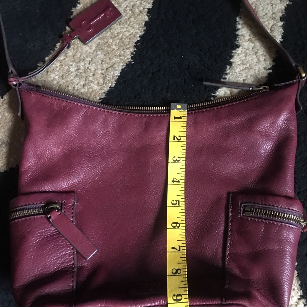 Fossil 1954  Maroon leather crossbody bag - Picture 5 of 14